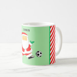 Personlig Fotboll, jultomte Kaffemugg