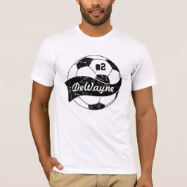 Personlig Fotboll Med Namn Och Nummer T Shirt