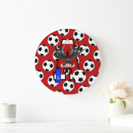 Personlig Fotboll Monogram Brev A Stor Klocka