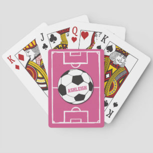 Personlig Fotboll och Fält Rosa Kortlek