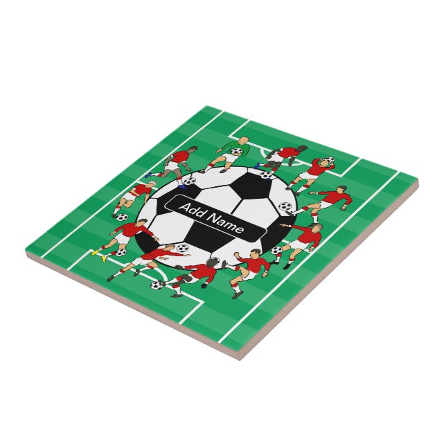 Personlig fotboll och spelare kakelplatta (Sidan)