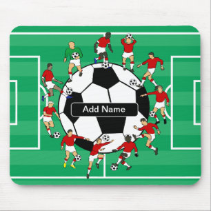 Personlig fotboll och spelare musmatta