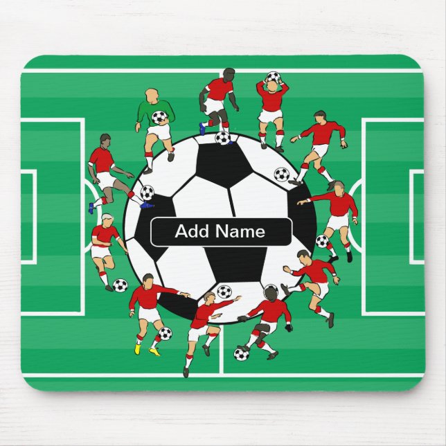 Personlig fotboll och spelare musmatta (Framsidan)