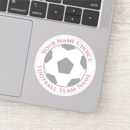 Personlig fotbollsfan med lagnamnsklistermärke klistermärken