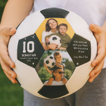 Personlig fotbollsfoto för barn och anpassad text