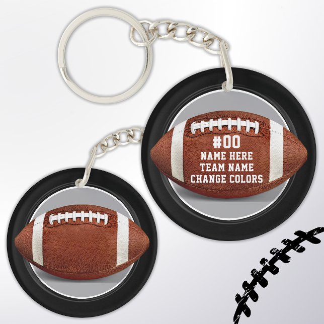 Personlig, fotbollsgåvor till spelare.. Fotboll (Personalized Football Keychains. Gifts for Football Players. senior football player gift ideas.)