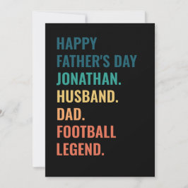 Personlig Fotbollslegend Hustru Fars Dag Julkort