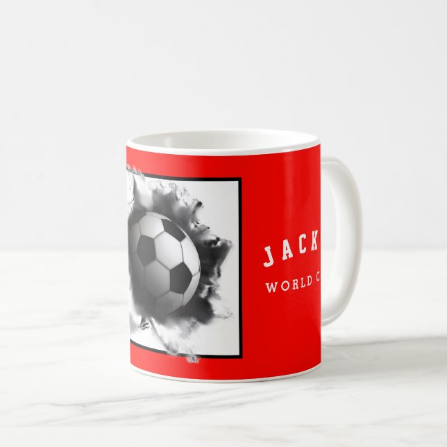 Personlig fotbollssamlarobjekt kaffemugg (Framsida höger)