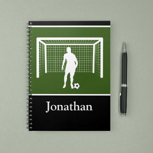 Personlig fotbollsspelare Coach Goalie Athletic Anteckningsbok