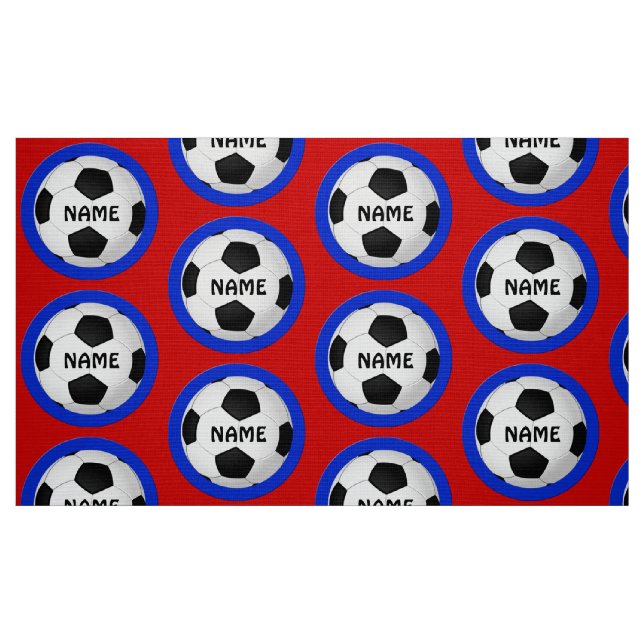 Personlig Fotbollsstruktur efter Yard DITT NAMN Tyg (Fat Quarter)