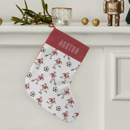 Personlig fotbollstomte liten julstrumpa