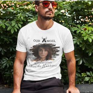 Personlig Foto Änglaveing Minnes-T-Shirt T Shirt