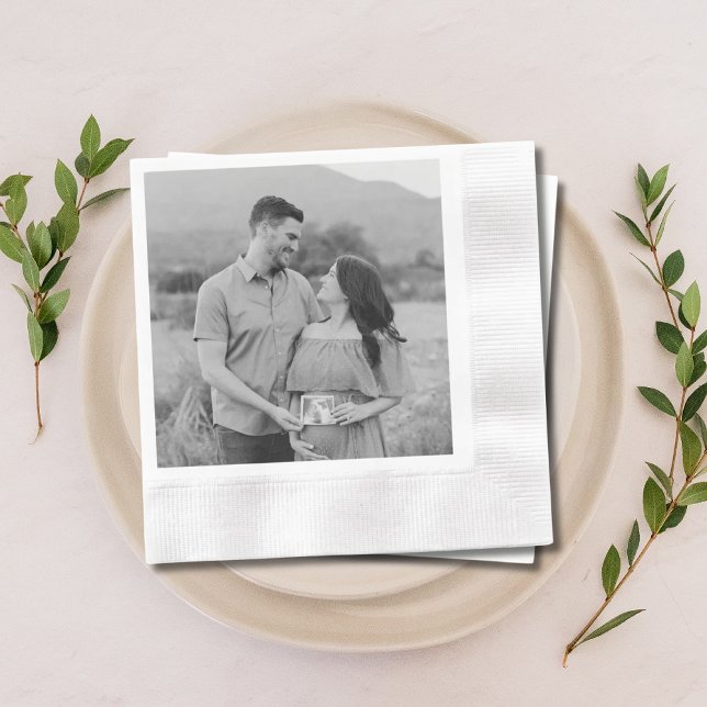 Personlig Foto Baby Shower Napkins Pappersservett (Personalized Photo Baby Shower Napkins
)