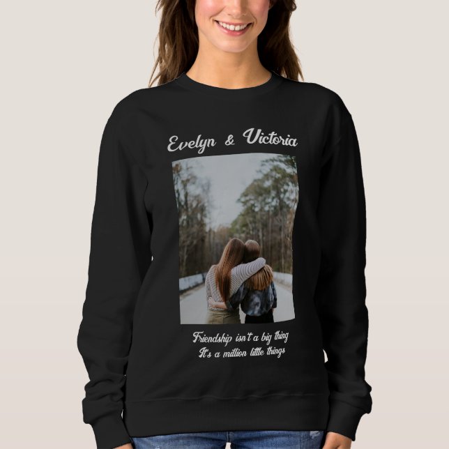 Personlig Foto Best Friends Sweatshirt T Shirt (Framsida)