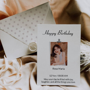 Personlig Foto Birthday Card Julkort
