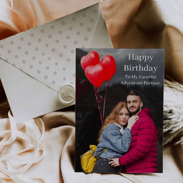 Personlig Foto Birthday Card Kort (Personalised Photo Birthday Card)