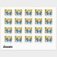 Personlig Foto Birthday Stickers / Orange Blue Fyrkantigt Klistermärke (Sheet)