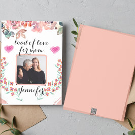 Personlig foto blommig mors dag julkort