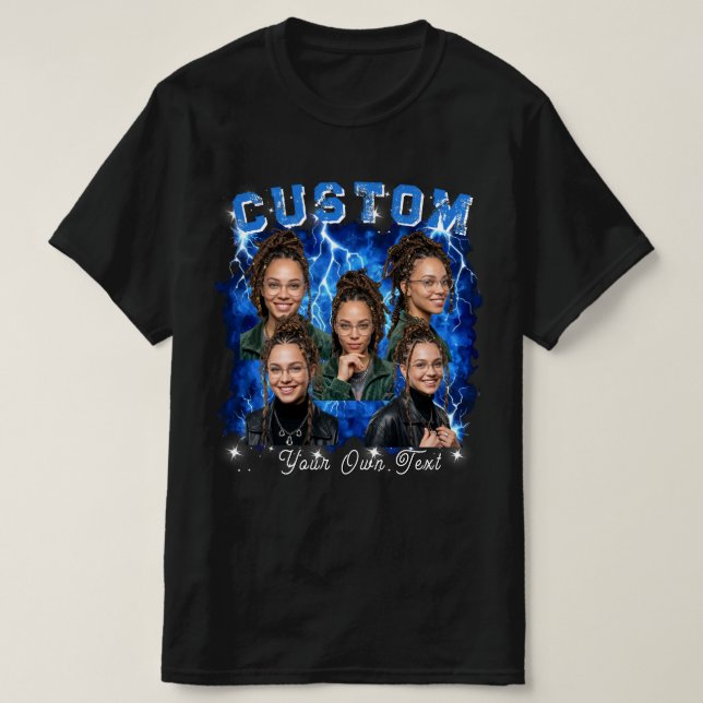 Personlig Foto Bootleg T Shirt (Design framsida)