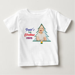 Personlig Foto Daniels första julgran T Shirt