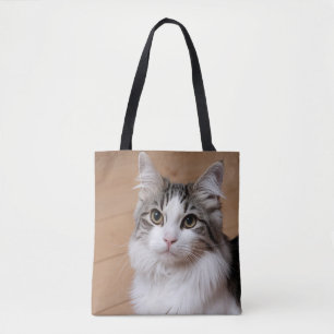 Personlig foto för kattälskare tygkasse