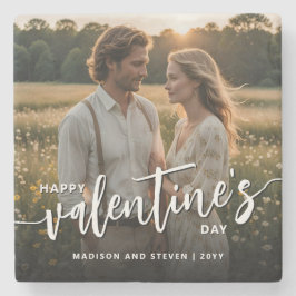 Personlig Foto Glad Alla Hjärtans Dag Elegant Stenunderlägg