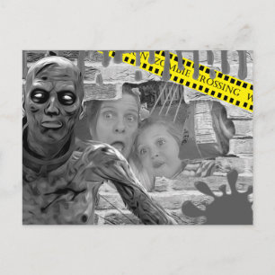 Personlig Foto Halloween som är uppsvällt bakom vä Vykort