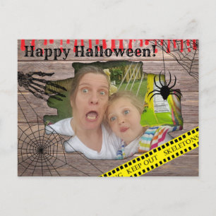 Personlig Foto Halloween som är uppsvällt bakom vä Vykort