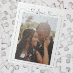 Personlig Foto Kärlek Hjärttypgrafi Pussel<br><div class="desc">Gör en Personlig Fotokeepsakspussel från Ricaso - lägg till ett eget foto - en häpnadsväckande kärlek-hjärttypografi stil ram omger ditt foto - underbara keepsaksgåvor</div>