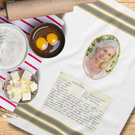 Personlig Foto Mermorial Recipe Keepsak Kökshandduk