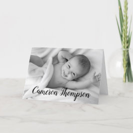 Personlig Foto Modern Baby födelsedag Meddelande