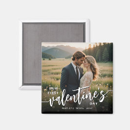 Personlig Foto Modern Första Alla hjärtans dag Magnet