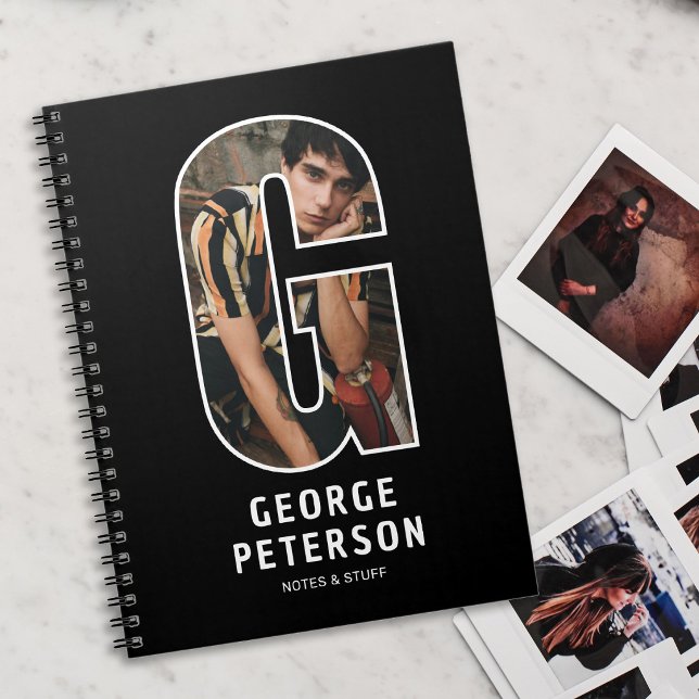 Personlig foto monogram anteckningsbok (Skapare uppladdad)