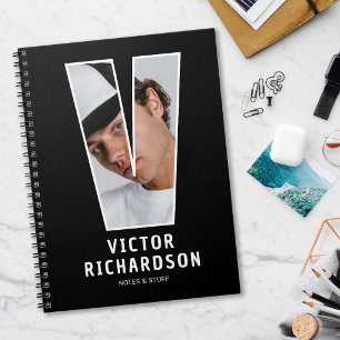 Personlig foto monogram anteckningsbok