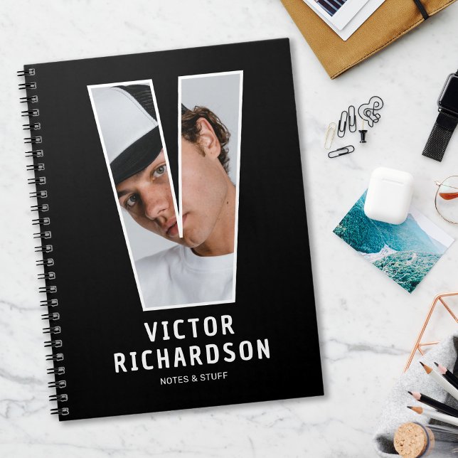 Personlig foto monogram anteckningsbok (Skapare uppladdad)
