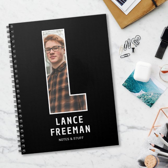 Personlig foto monogram anteckningsbok (Skapare uppladdad)