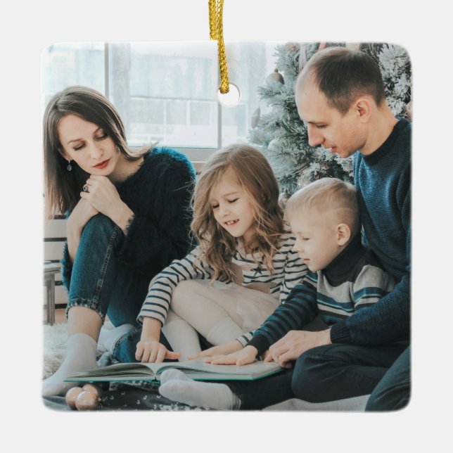 Personlig Foto och år för ornament (Framsida)