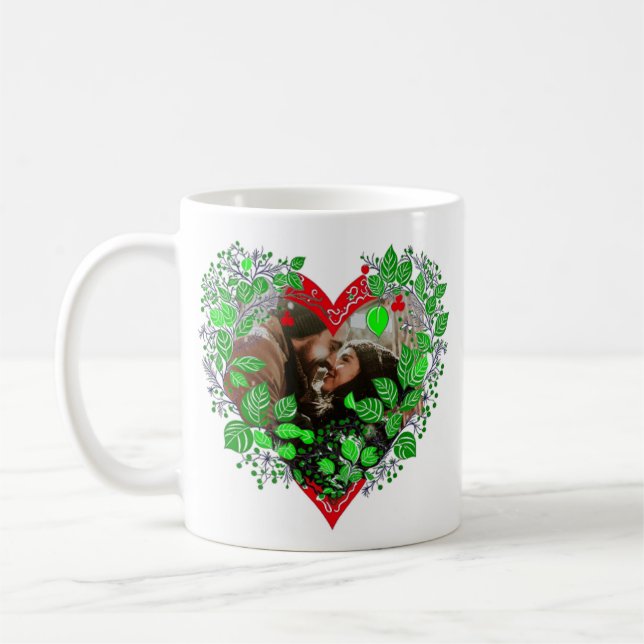 Personlig Foto och Namn | Vår första jul Kaffemugg (Vänster)