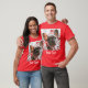 Personlig Foto och röd text T Shirt (Unisex)