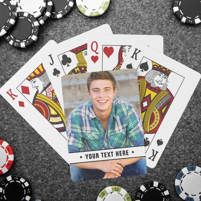 Personlig foto och text casinokort (Personalized Photo And Text Poker Cards)