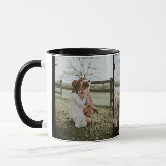  Personlig Foto och text | Elegant Black Mugg (Vänster)