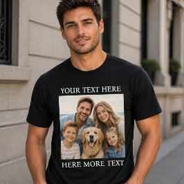 Personlig Foto och Text Eller Namn Elegant Serif T Shirt