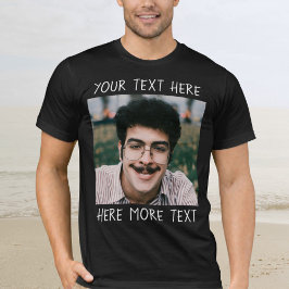 Personlig foto och text eller namn ful rolig t shirt