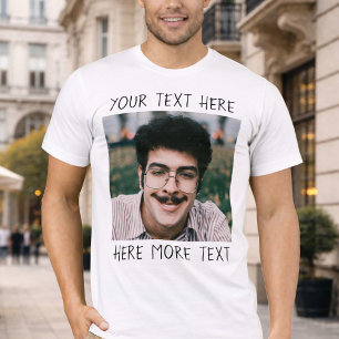 Personlig Foto och Text Eller Namn Fult Roligt T Shirt