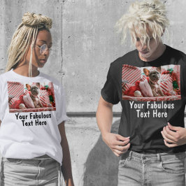 Personlig Foto och text för honom och hennes värde T Shirt