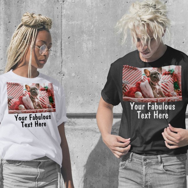 Personlig Foto och text för honom och hennes värde T Shirt (Skapare uppladdad)