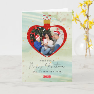 Personlig foto och text God jul & Glad Kort