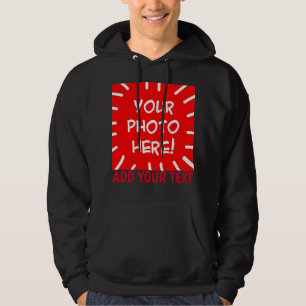 Personlig, foto och text hoodie