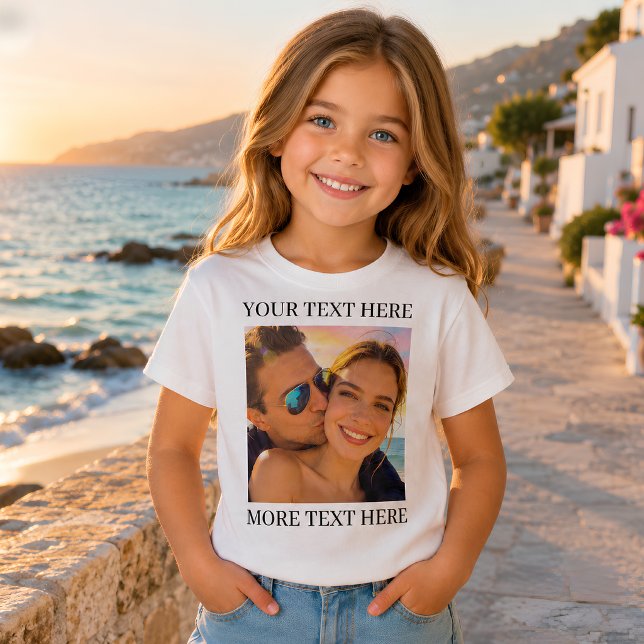 Personlig foto och text t shirt (Skapare uppladdad)
