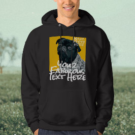 Personlig - foto och textsvart hoodie
